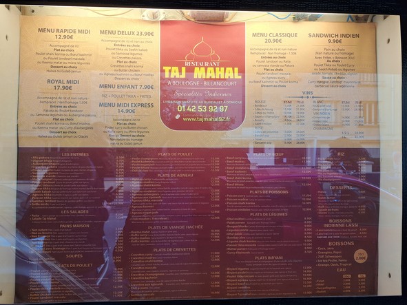 Taj Mahal Boulogne Billancourt