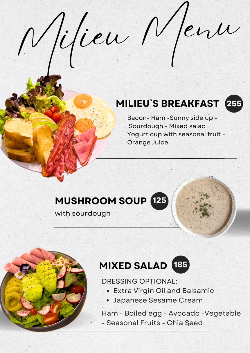 CafeMilieu menu 1