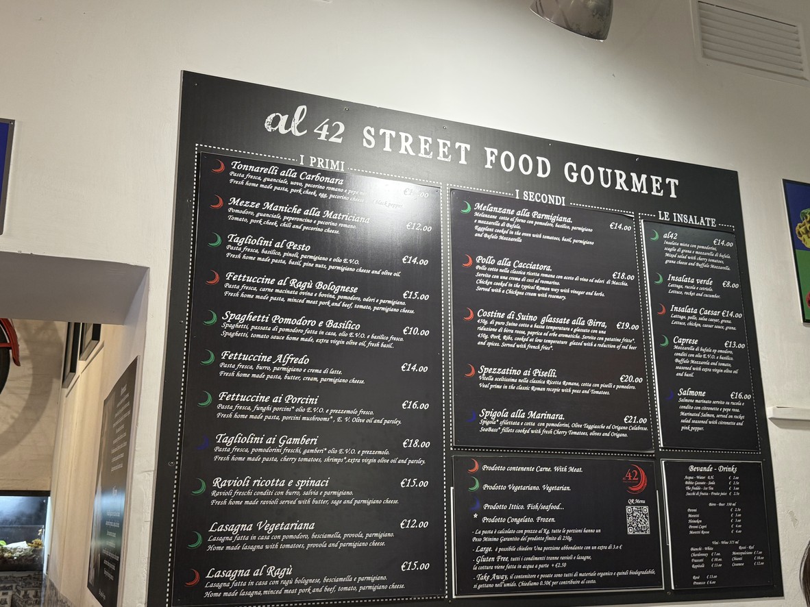 al42 by Pasta Chef rione Monti menu 1