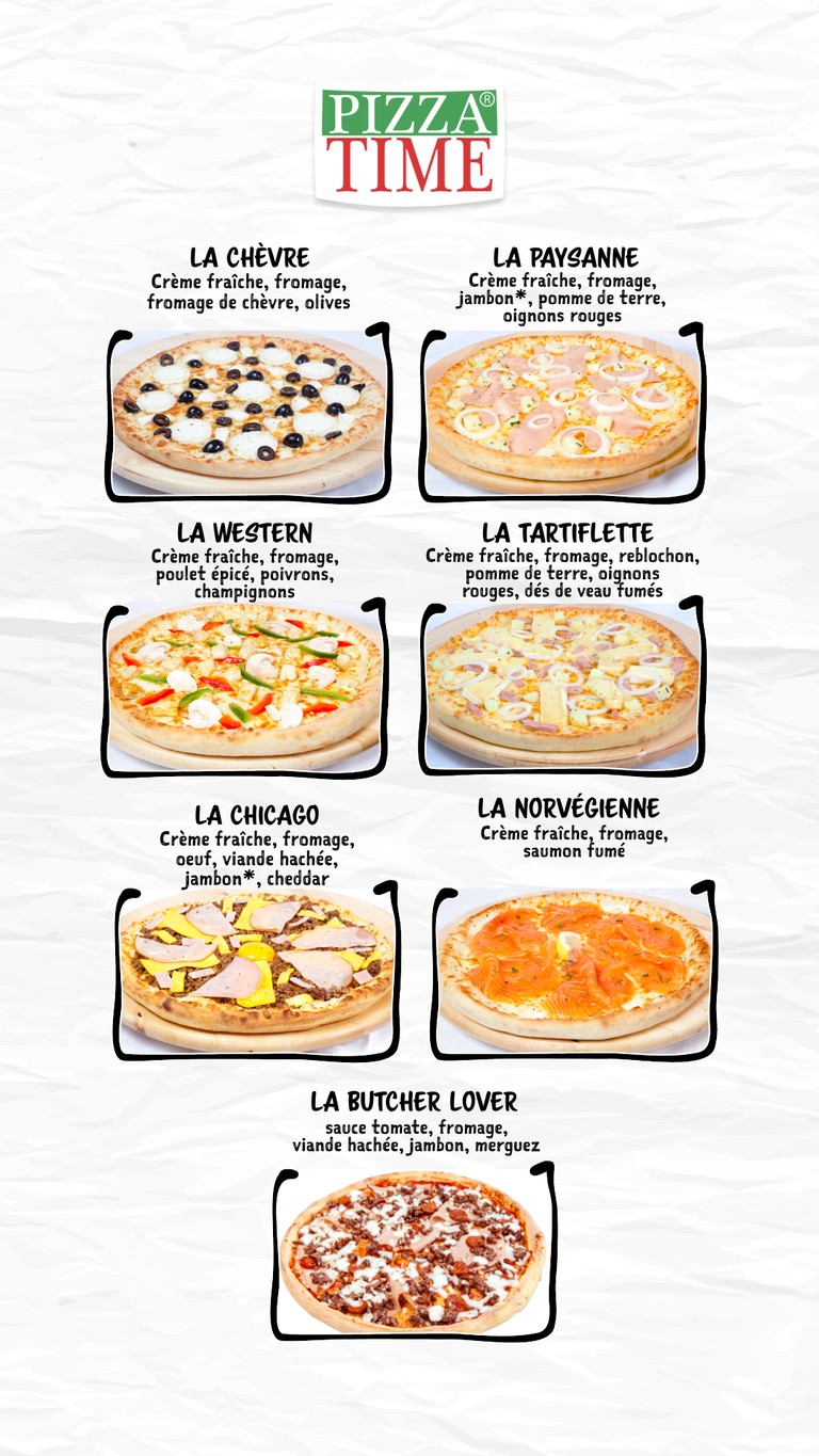 Pizza Time® Bagnolet menu 2