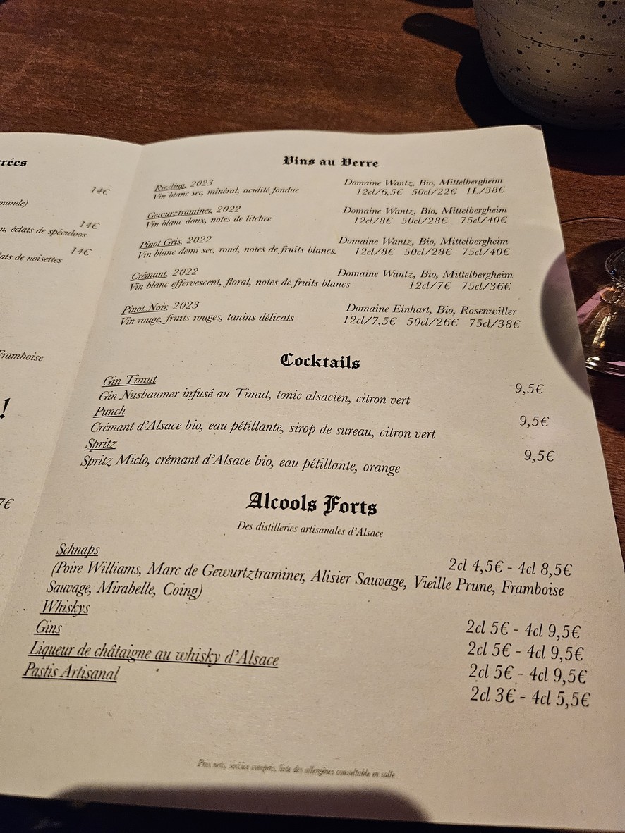 SCHMOUTZ menu 3