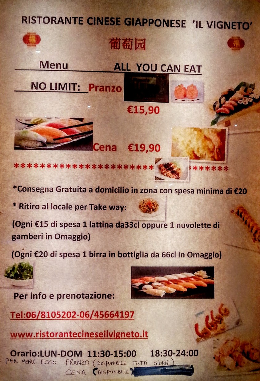 Il Vigneto menu 1