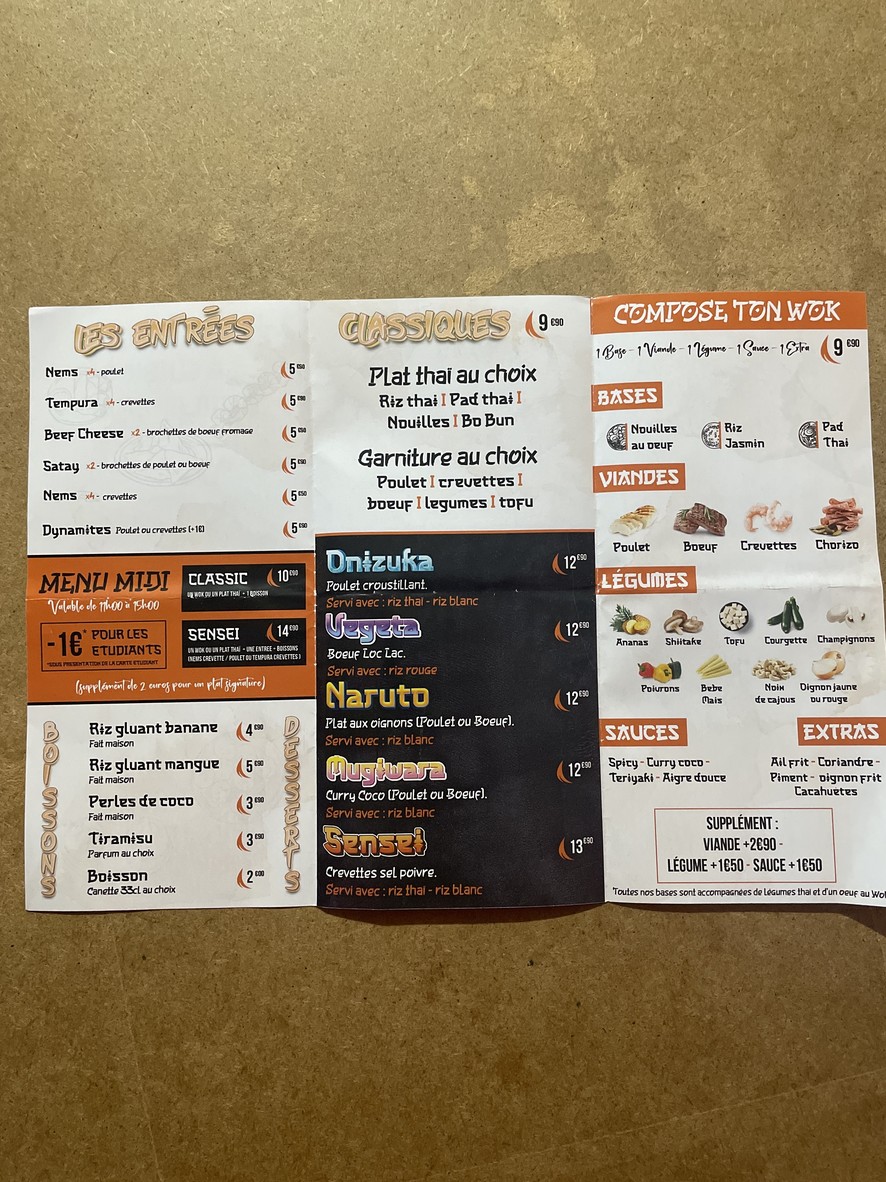 SENSEÏ menu 1