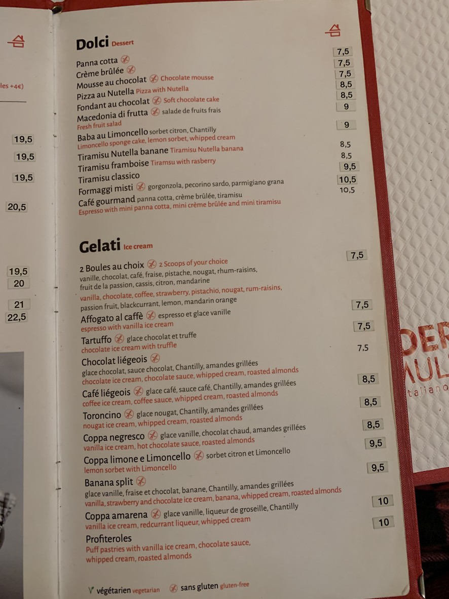 Scuderia del Mulino menu 2