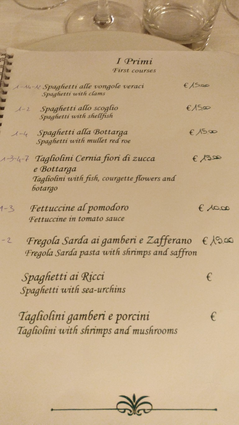Capo Boi menu 3