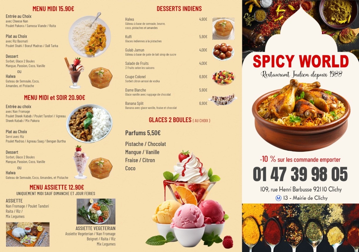 Spicy World menu 1