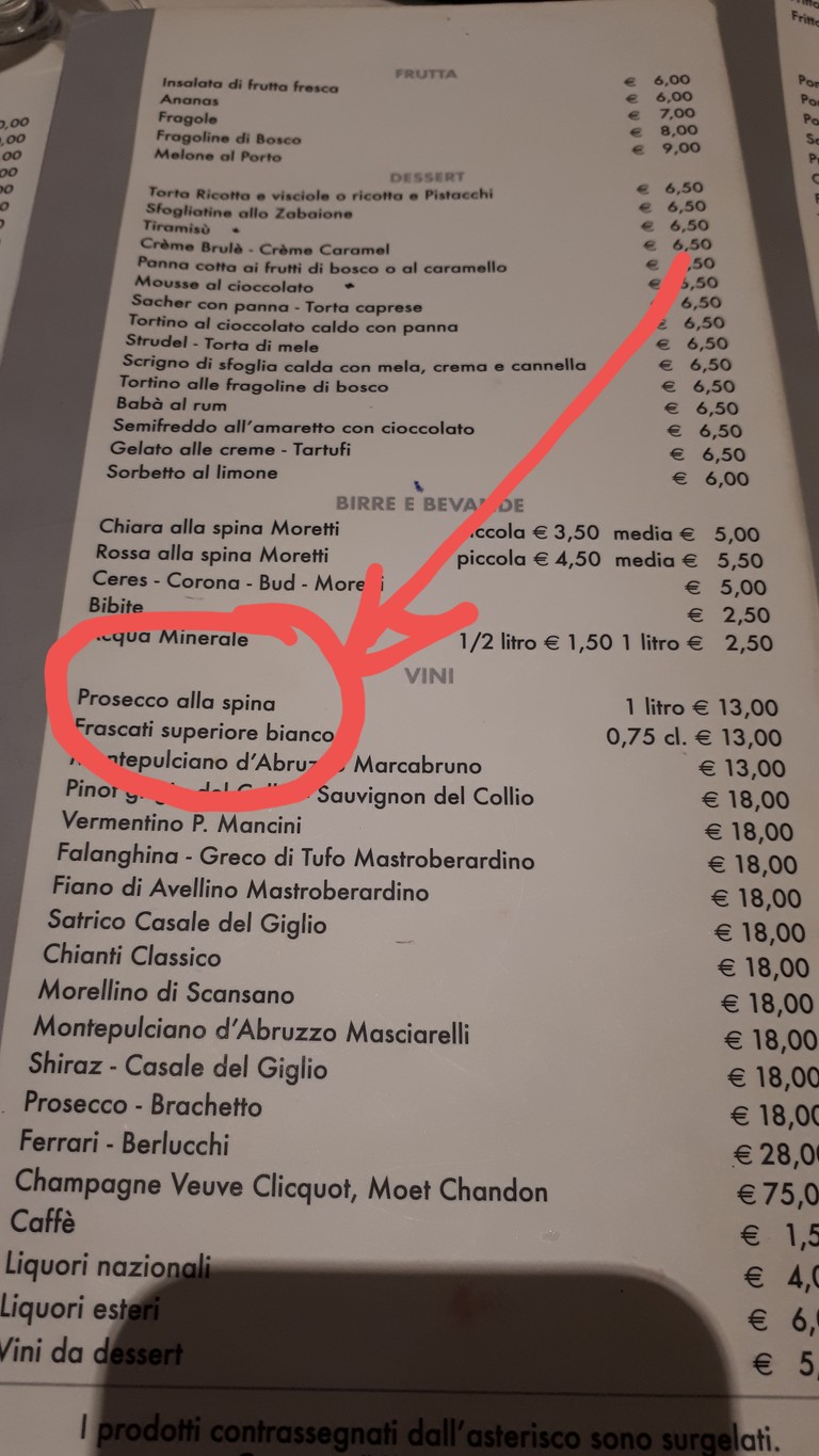 Stella Gemella menu 3