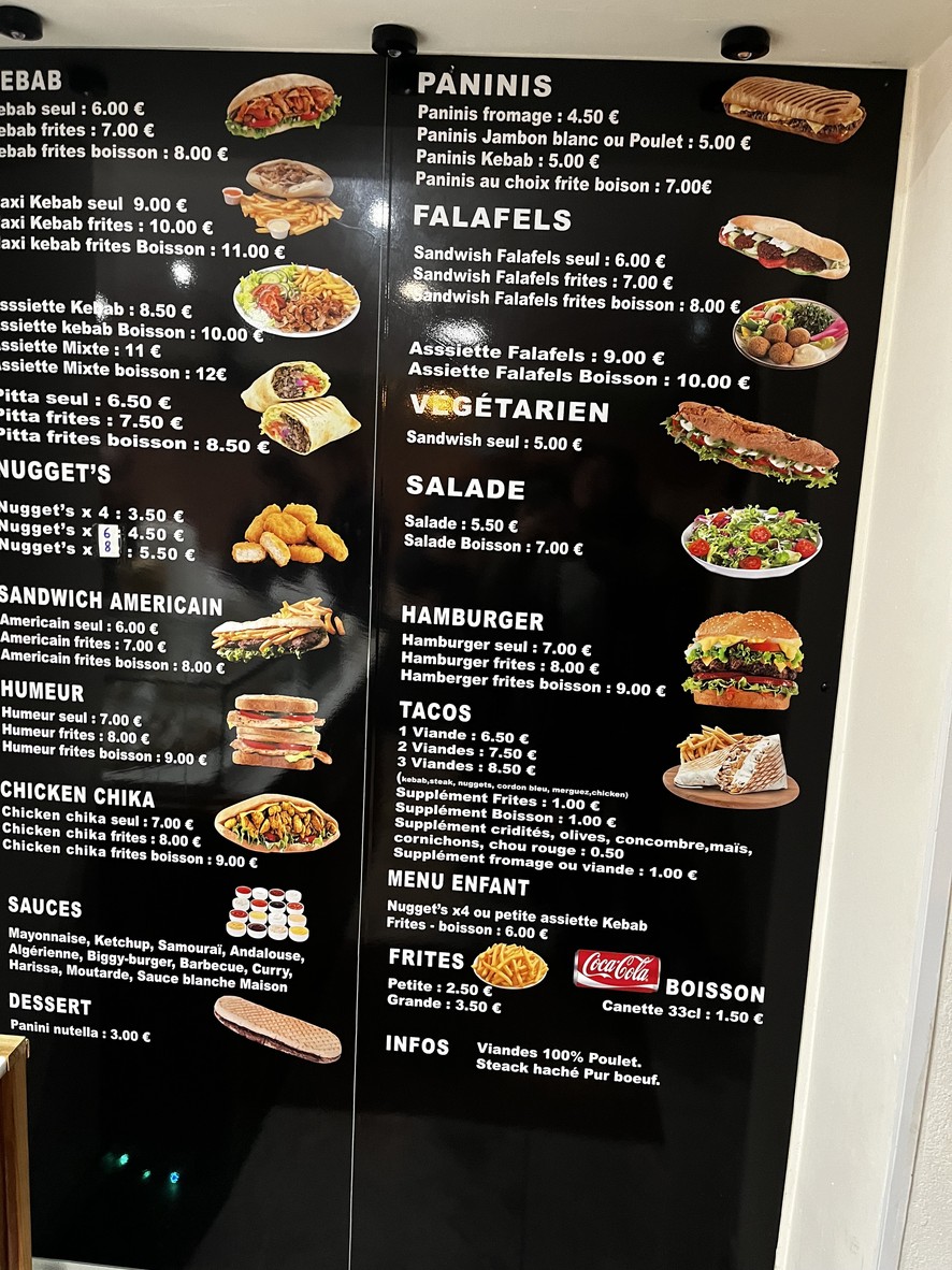 Restaurant Bosphore menu 1