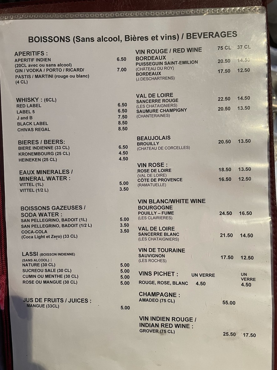 Joyti menu 3