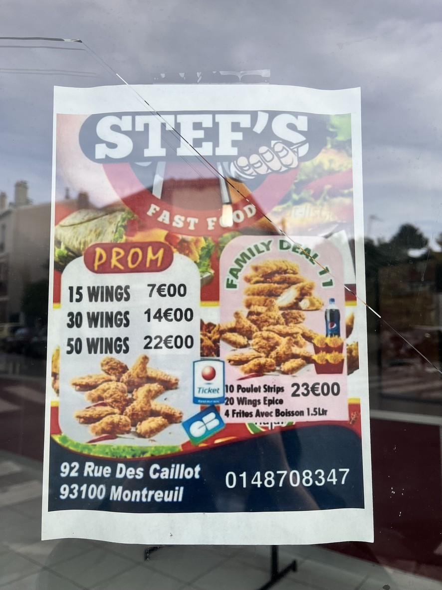 Stef's menu 1