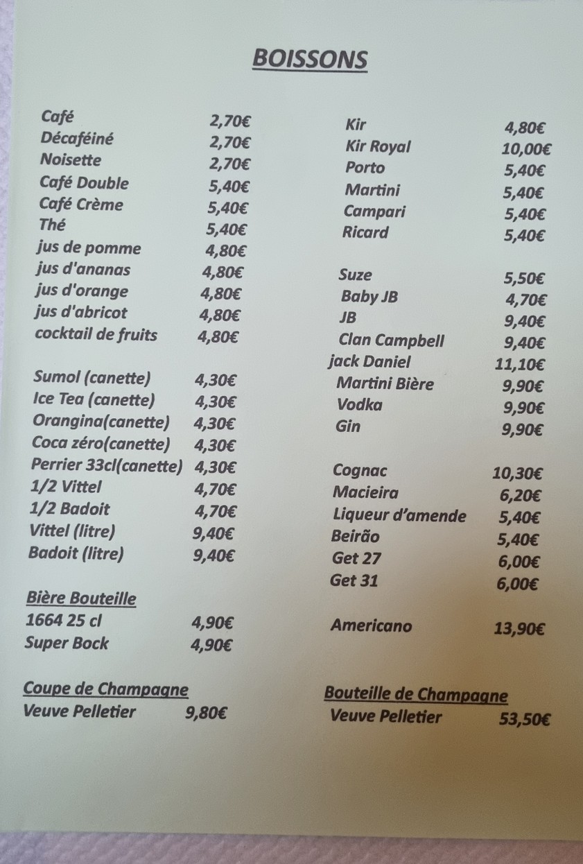 Restaurant Portugais O'Churrasco menu 4