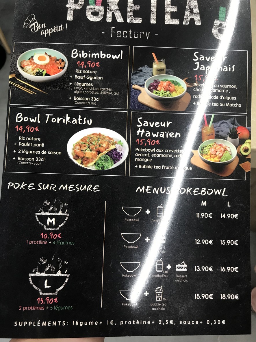 Poketea Factory menu 1