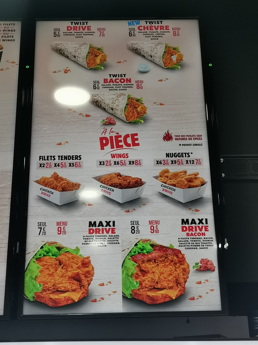 CHICKEN DRIVE ROMAINVILLE menu 2