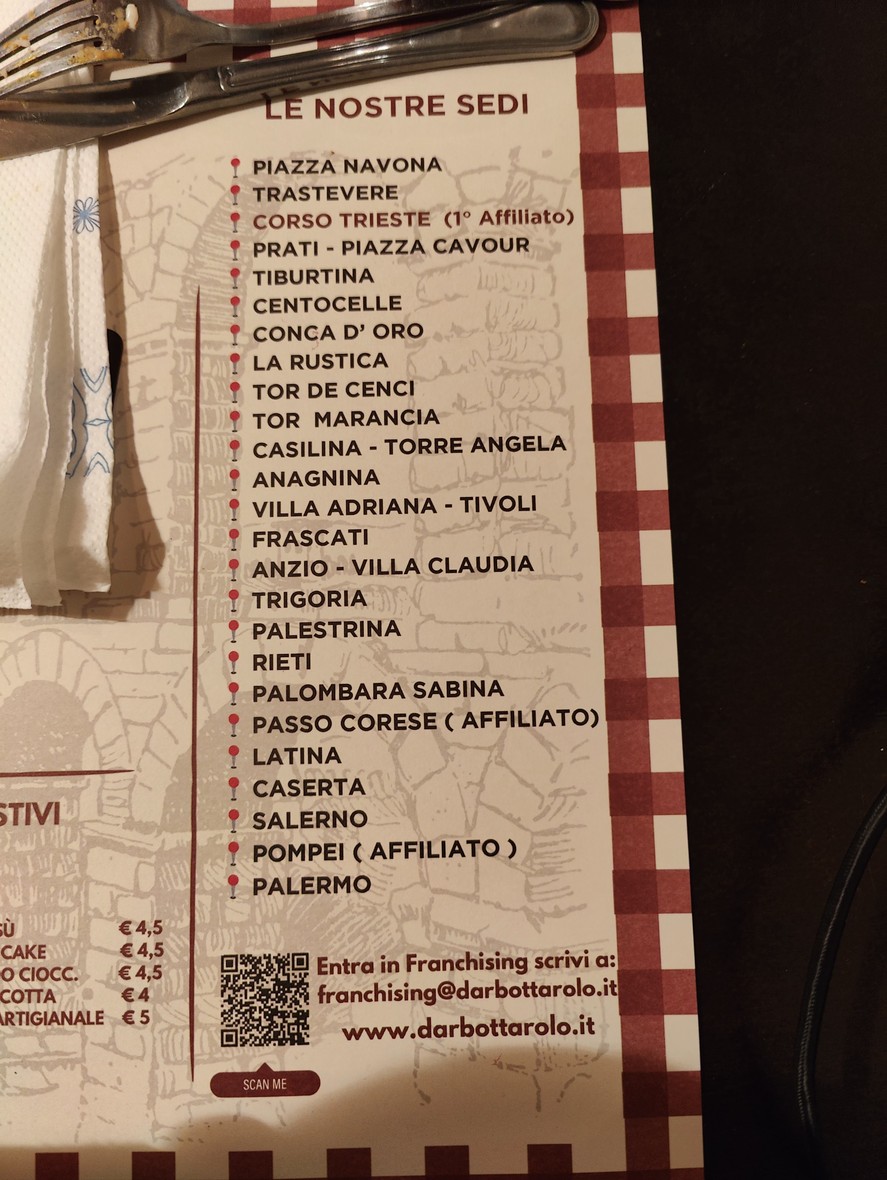 Dar Bottarolo - Conca D'oro menu 1