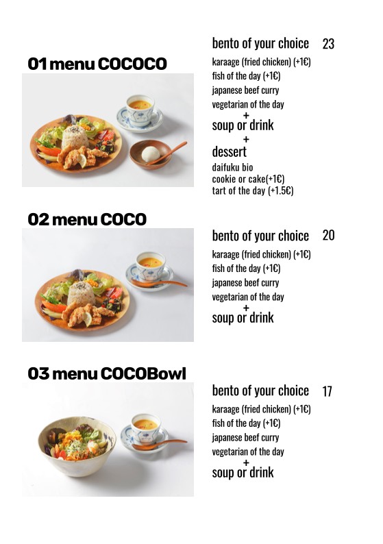 Cococo menu 3