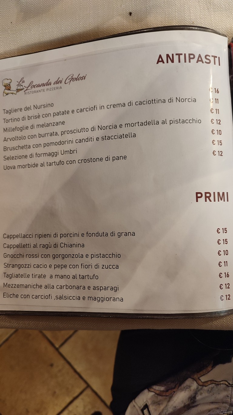 Trentino menu 1