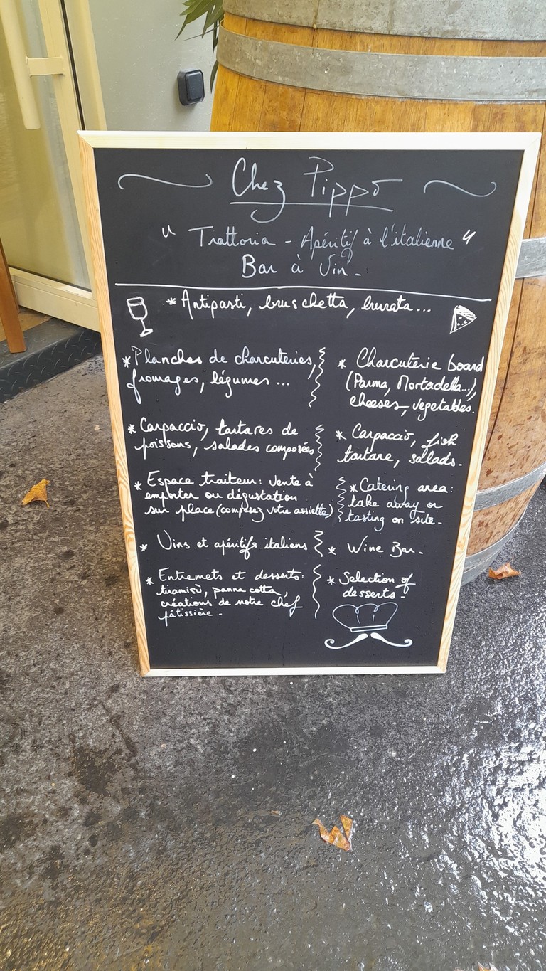 Chez Pippo Traiteur menu 1