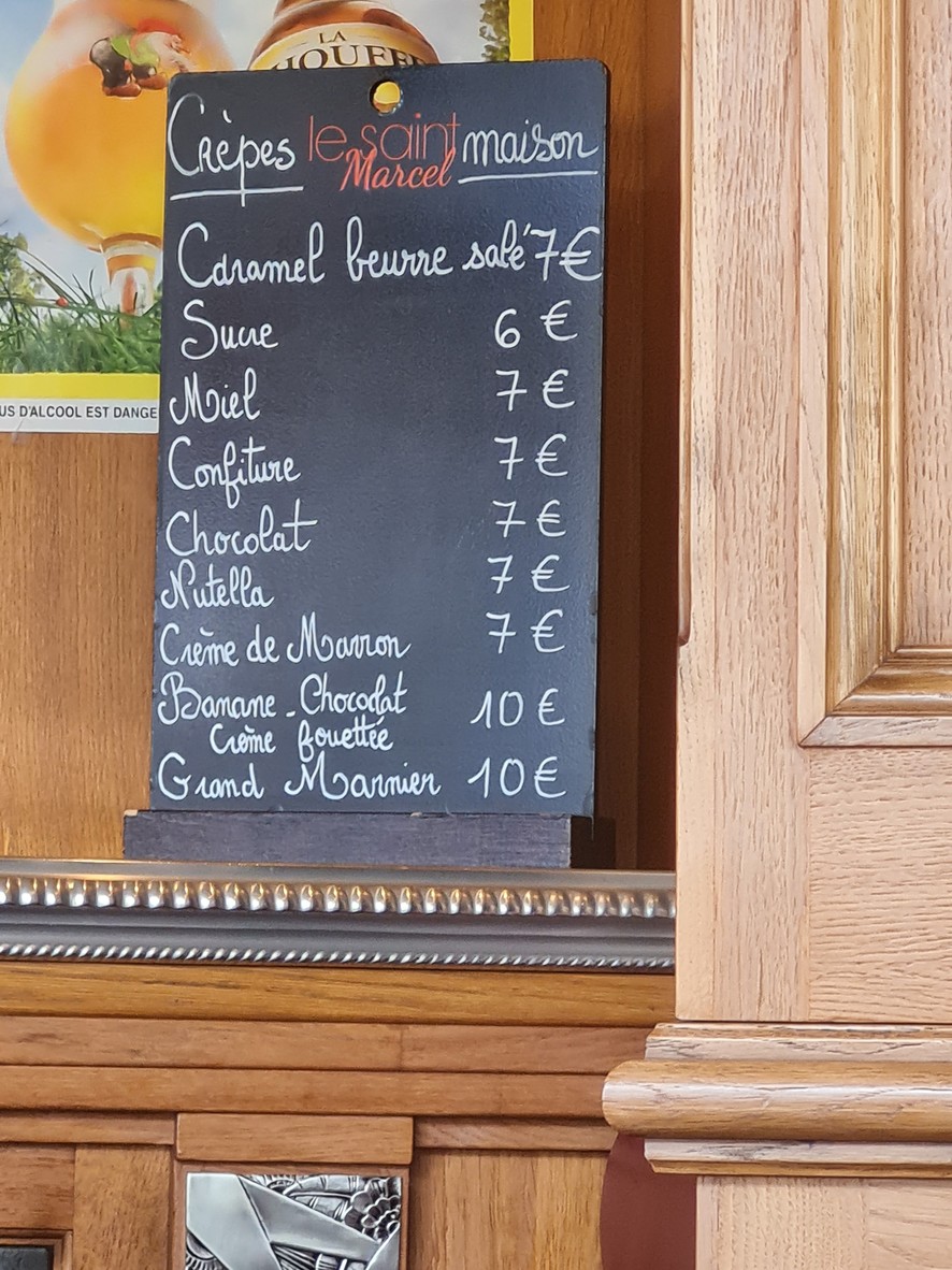 Le Saint Marcel menu 3