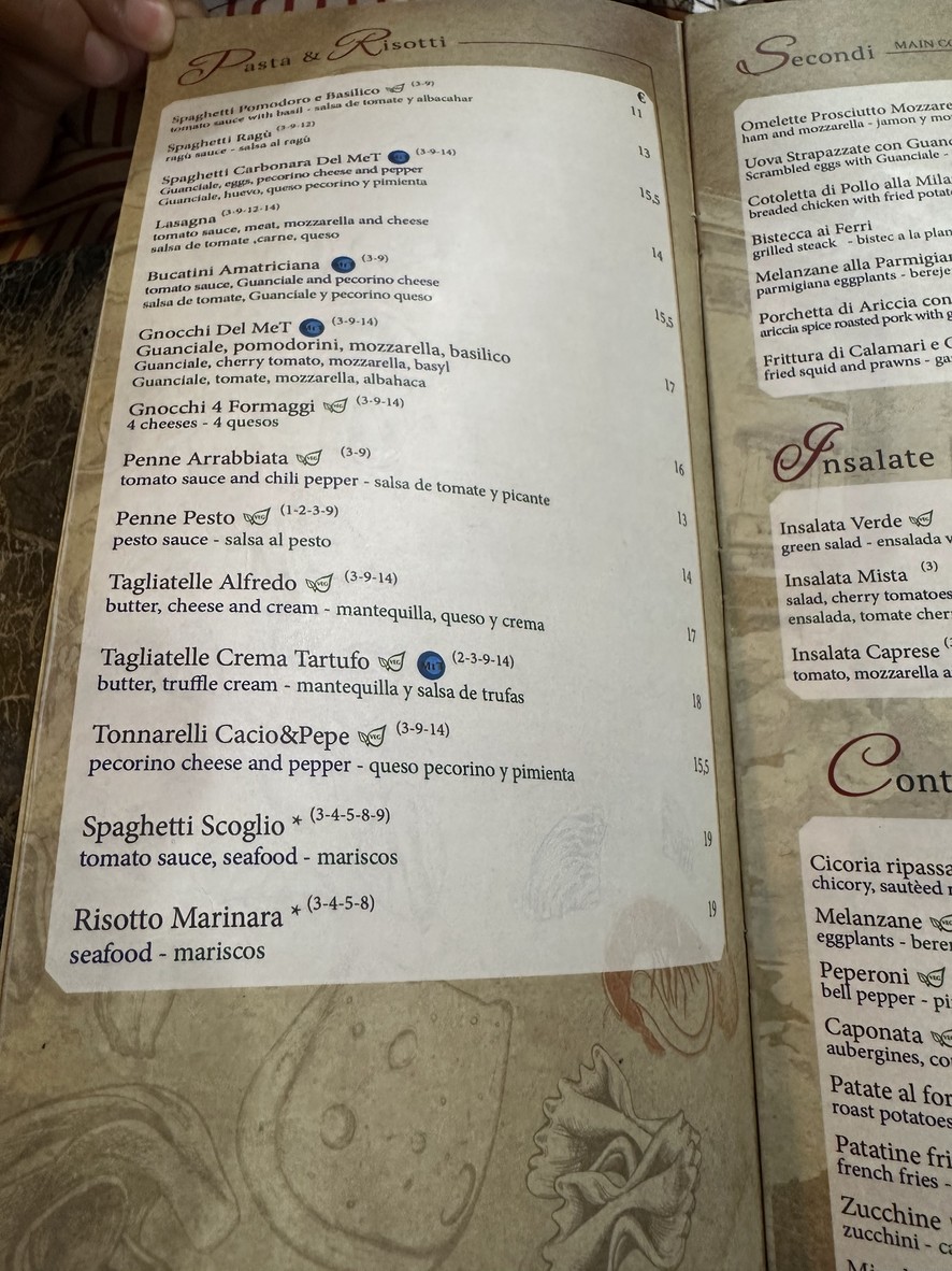 Mangia e Trevi menu 3
