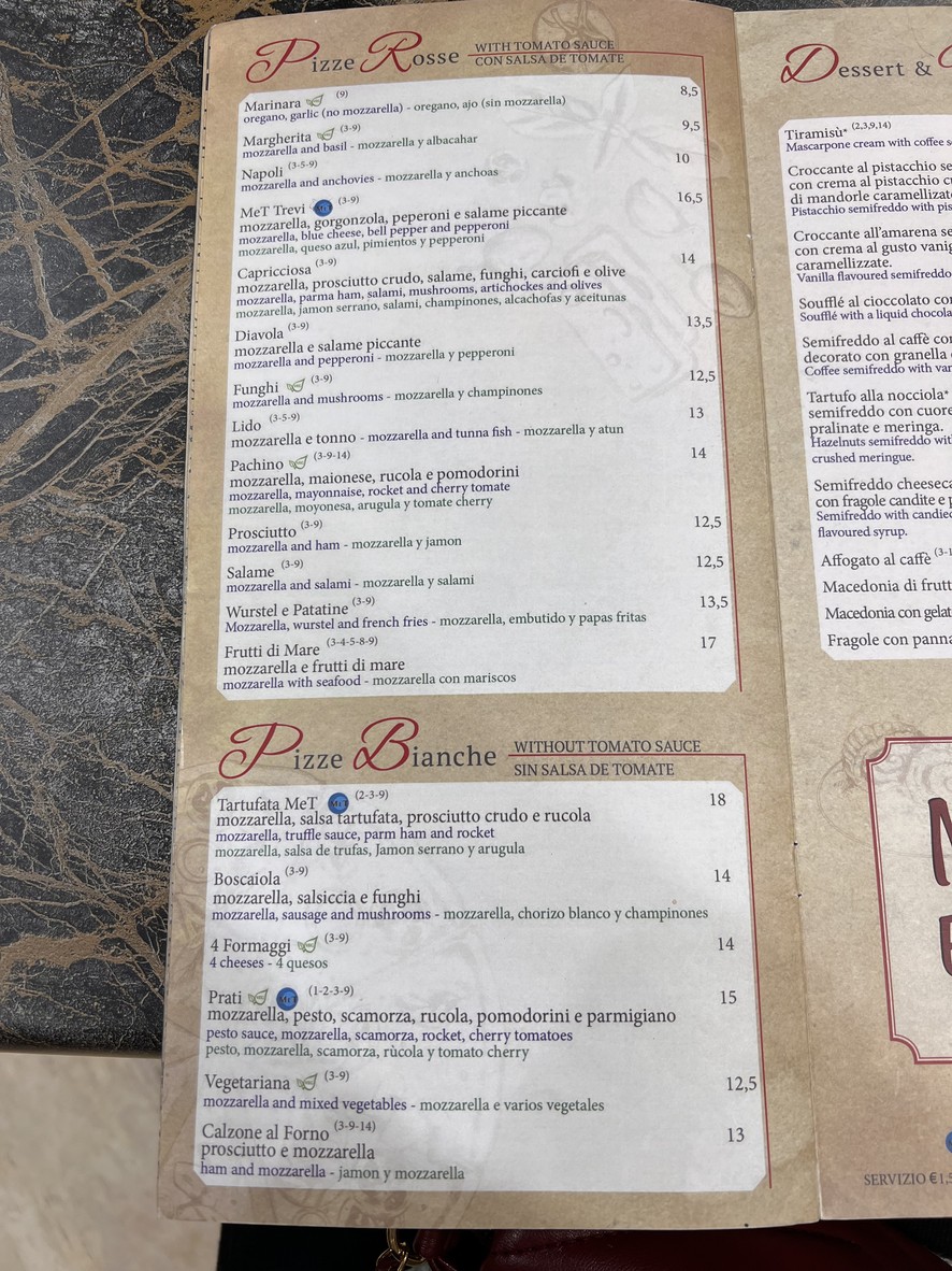 Mangia e Trevi menu 6