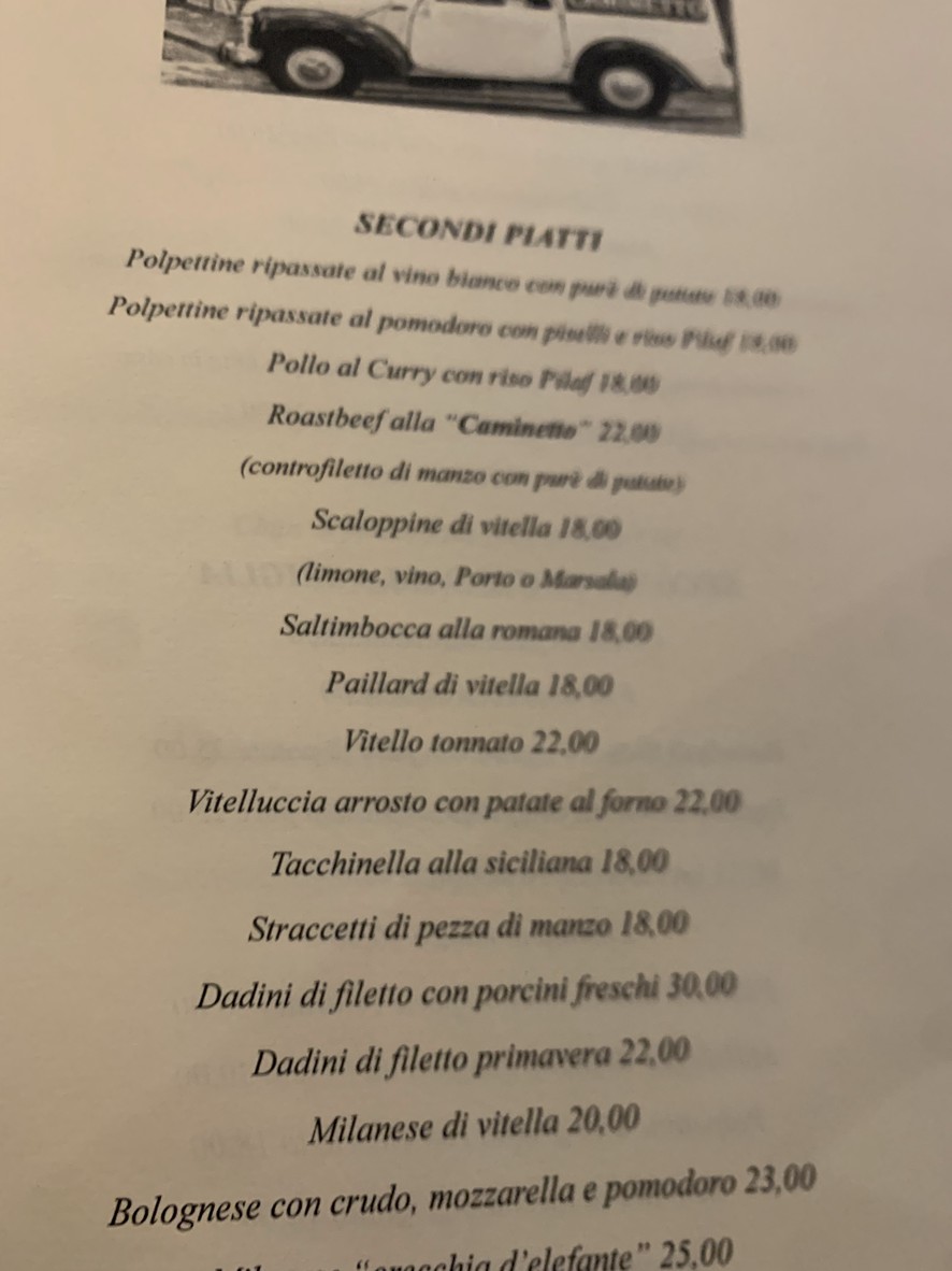 Il Caminetto Restaurant menu 4