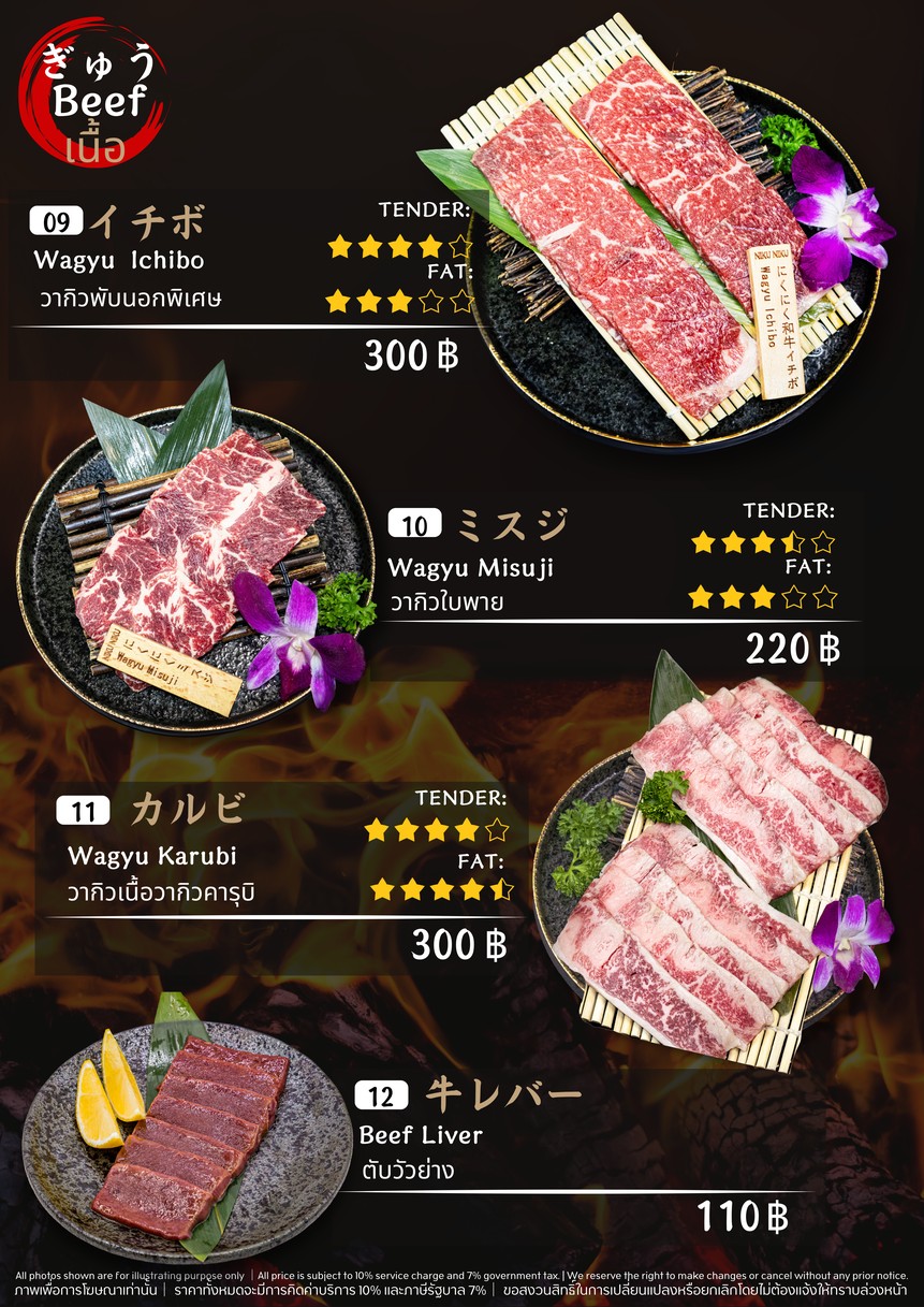 NIKU NIKU Japanese BBQ menu 3