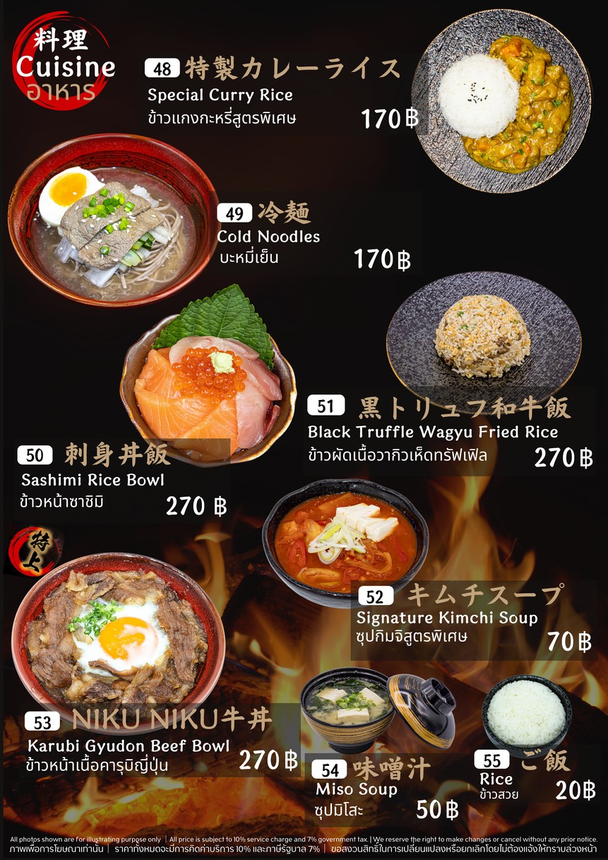 NIKU NIKU Japanese BBQ menu 9