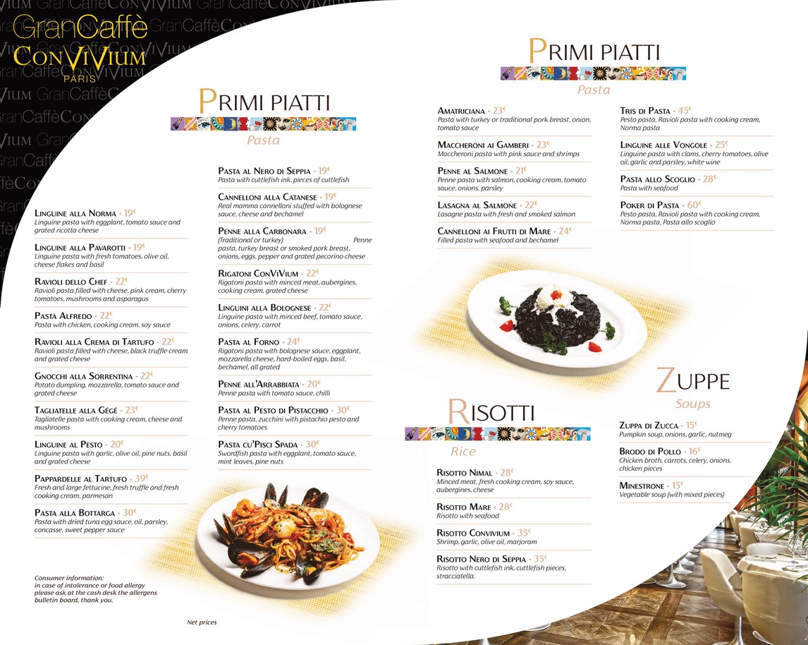 Gran Caffè Convivium menu 2