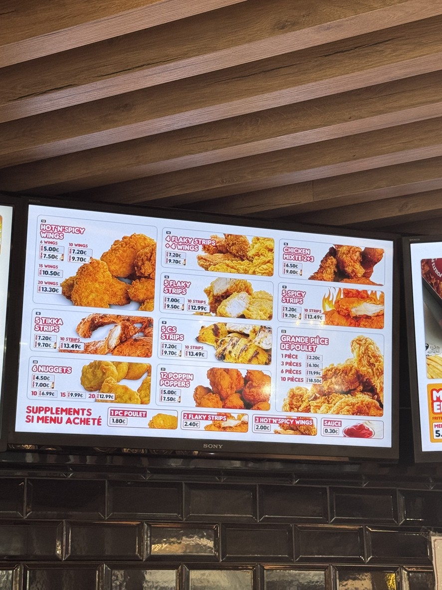 Chicken Spot Pantin CC Verpantin menu 2