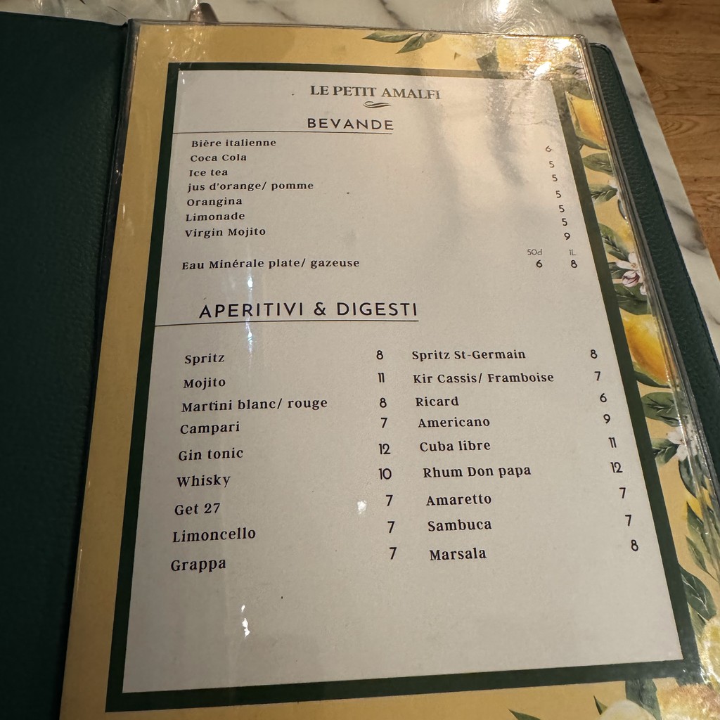Le Petit Amalfi menu 4