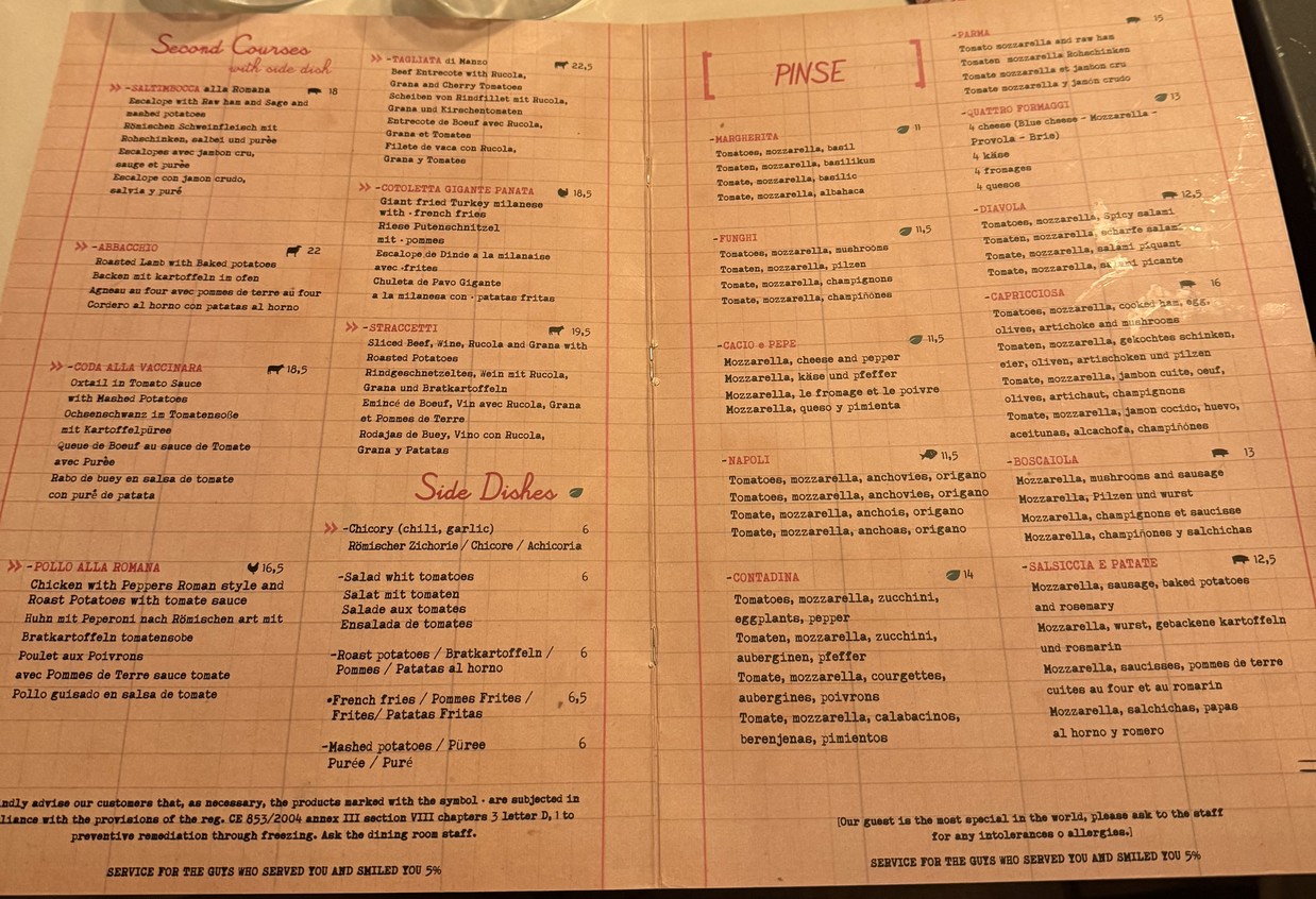 Tonnarello Calisto menu 4