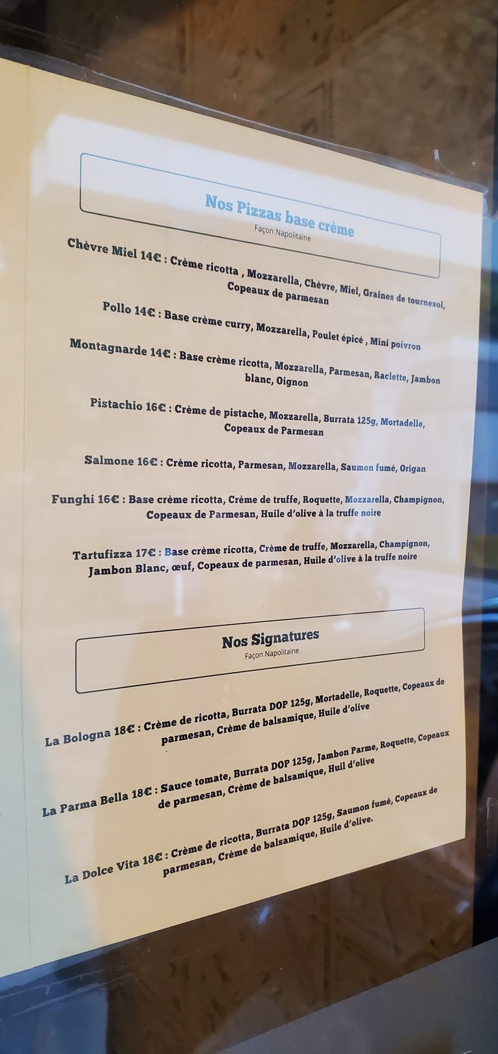 La Cantine D'Issy - Pizzeria Napolitaine menu 3