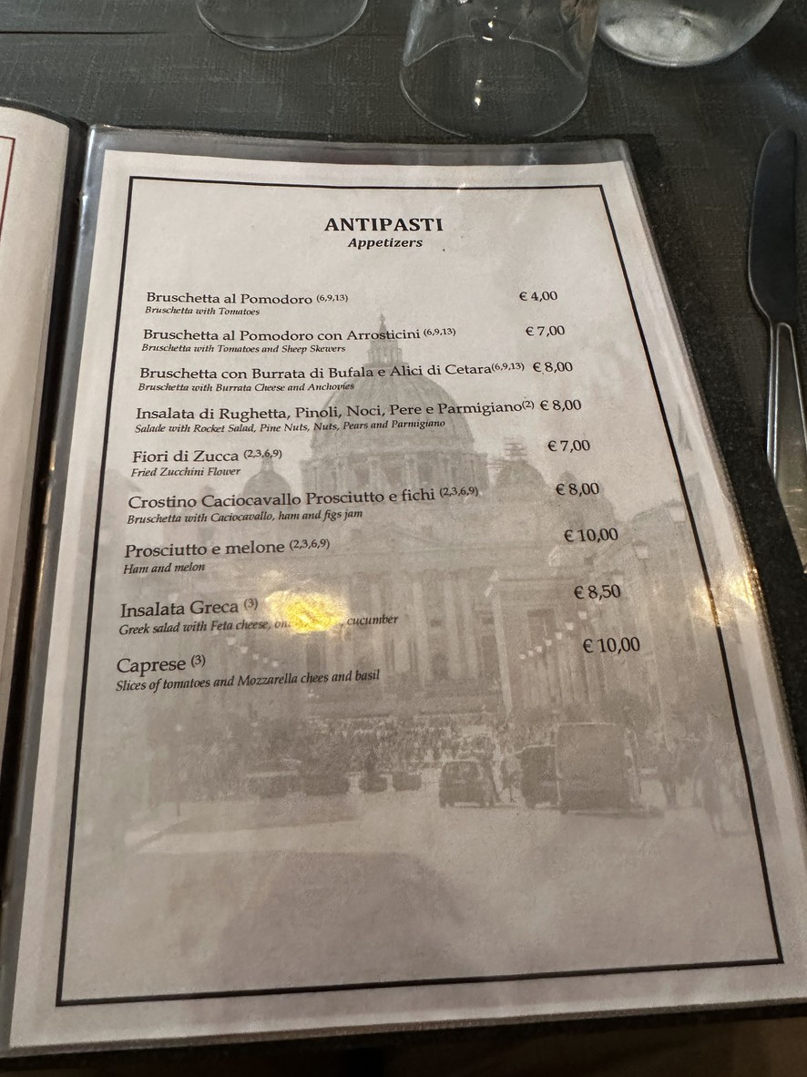 La Taverna dei Quaranta menu 1