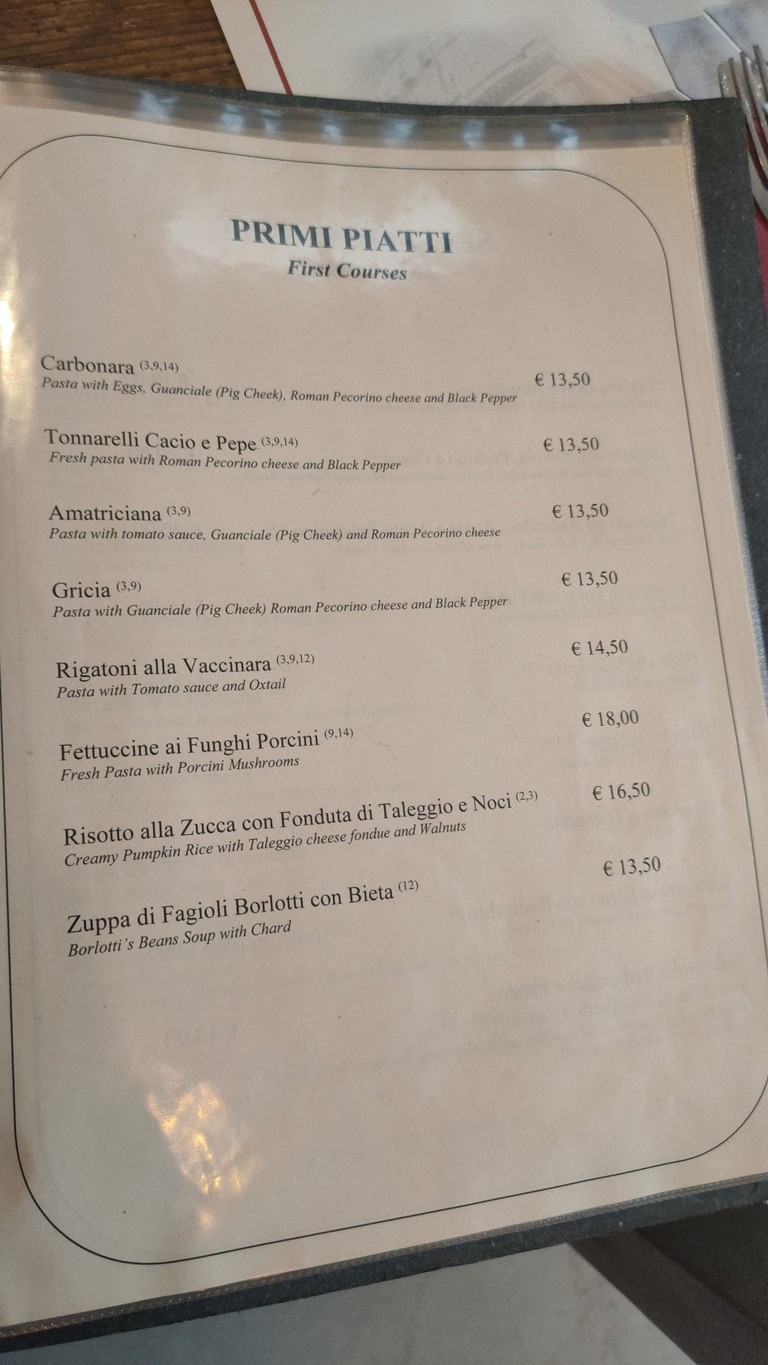 La Taverna dei Quaranta menu 2