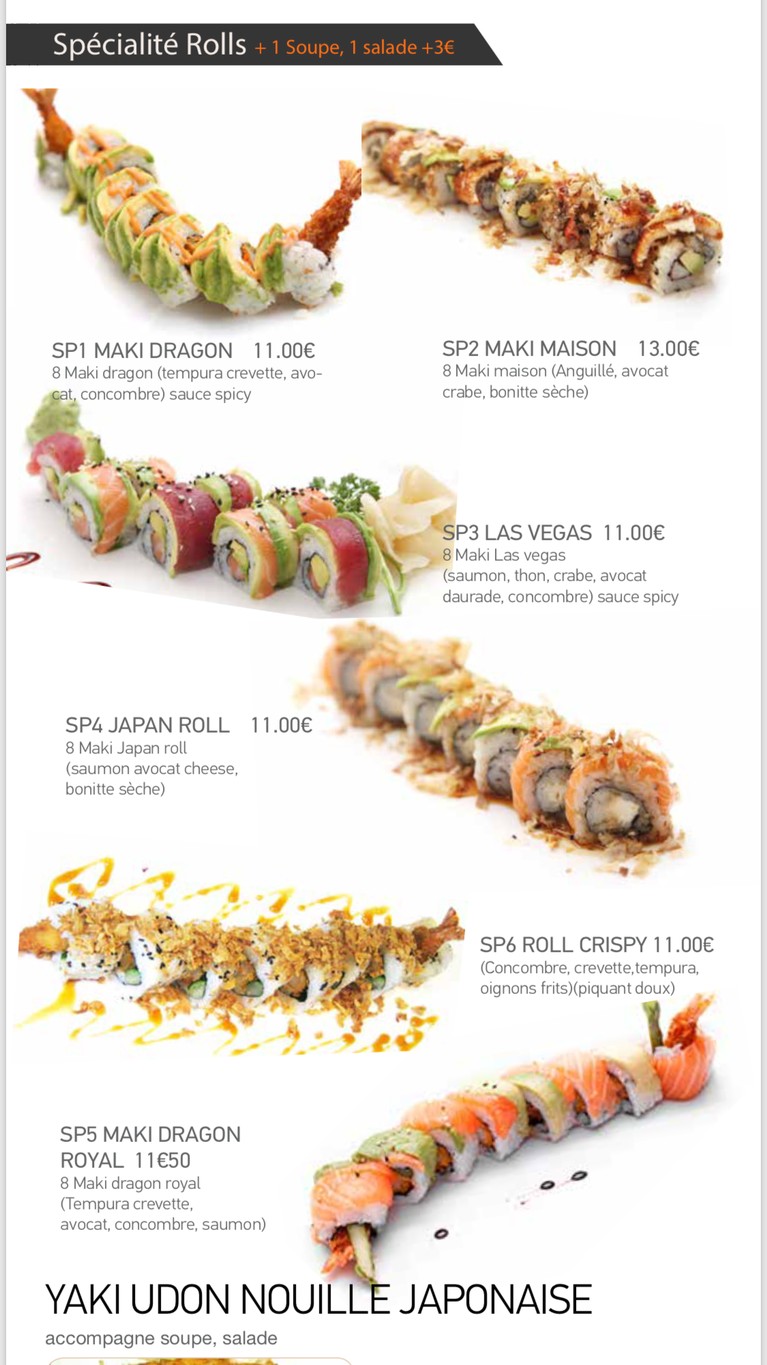 TAIYO menu 3