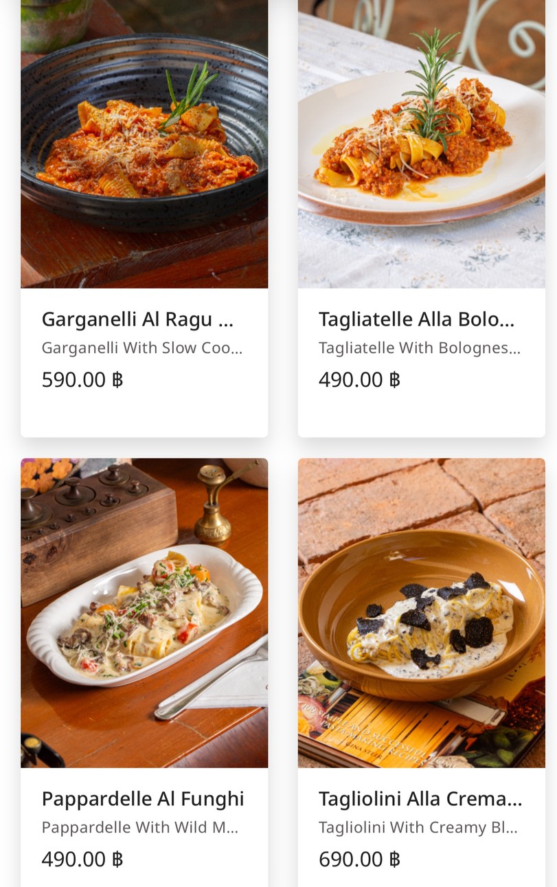 The Pasta Apartment Silom (Parking at SC Surawong Mansion) menu 2