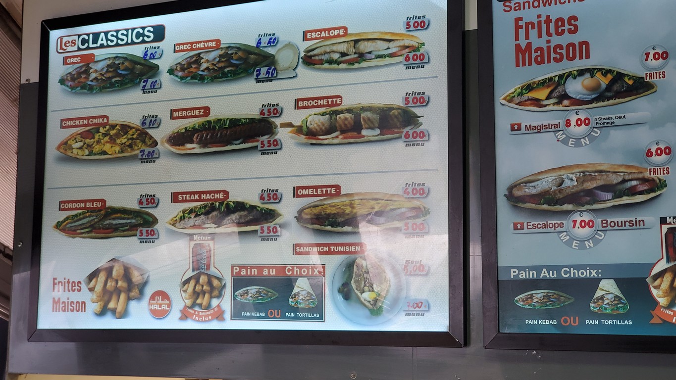 Le Rapido menu 1