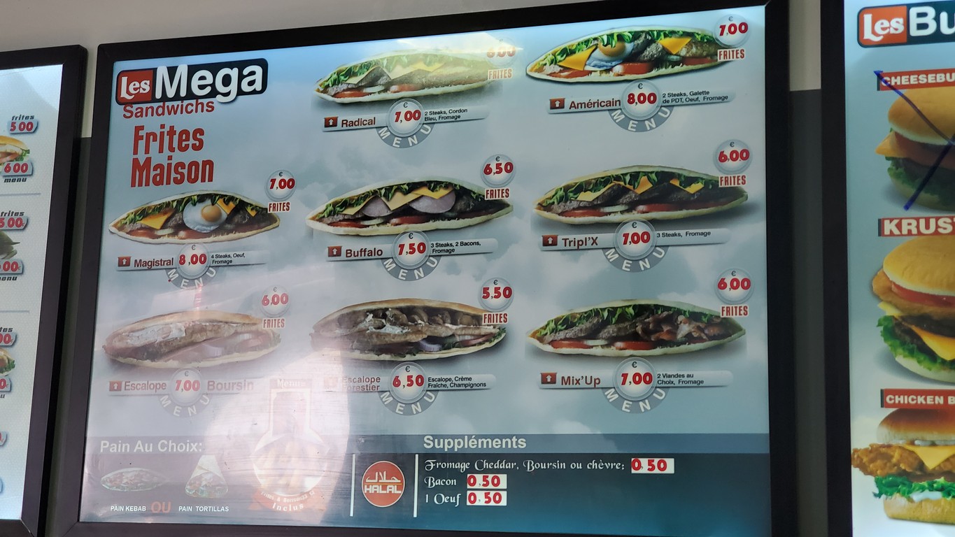 Le Rapido menu 2
