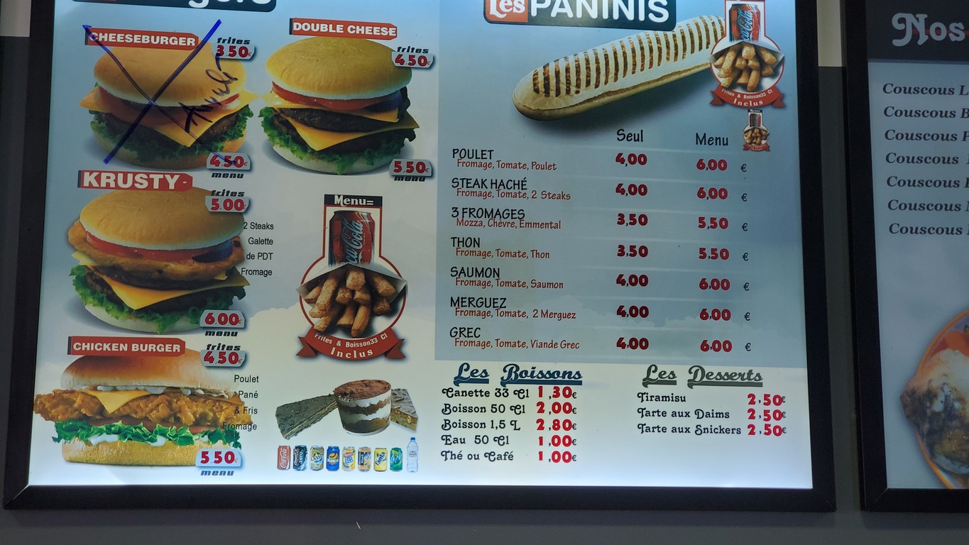 Le Rapido menu 3