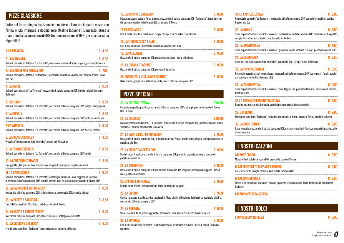 Antica Pizzeria Cipro menu 2