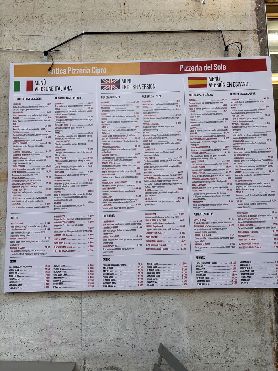 Antica Pizzeria Cipro menu 3