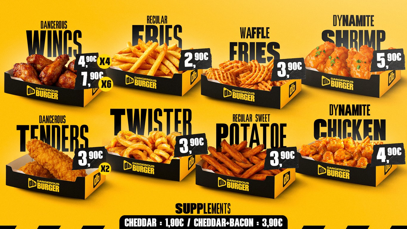 Dangerous Burger Montreuil menu 1