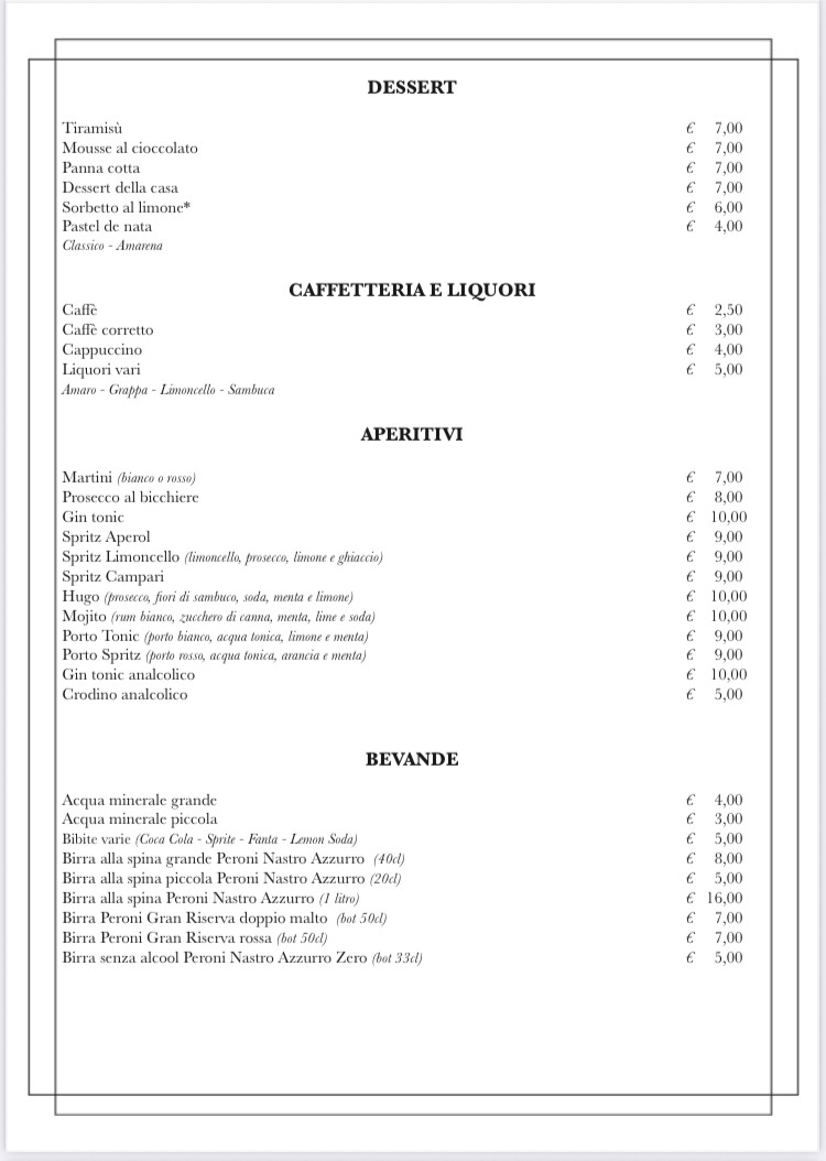 Tre Pupazzi Restaurant menu 3