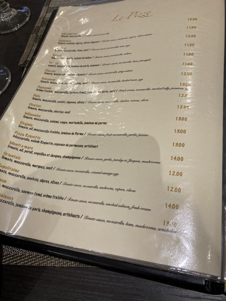 Le Venezia menu 1