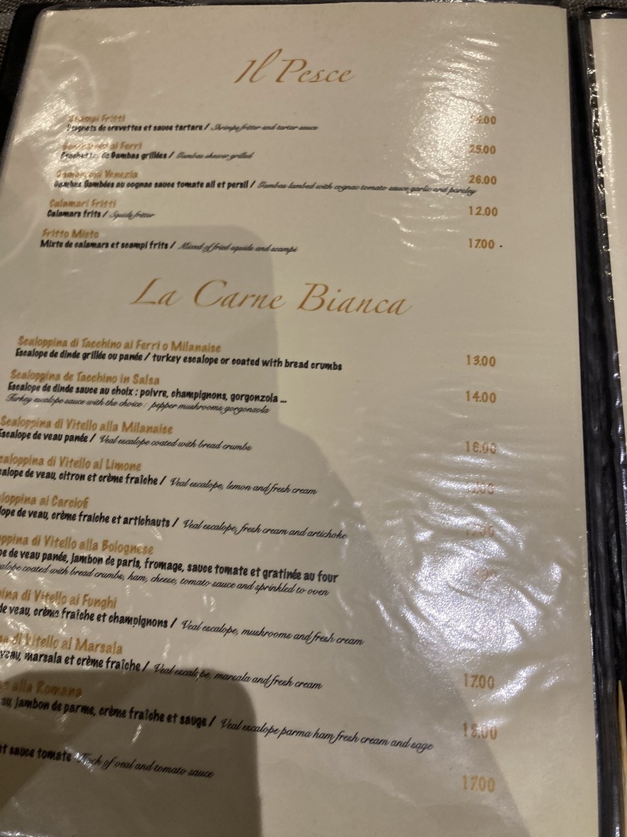 Le Venezia menu 3
