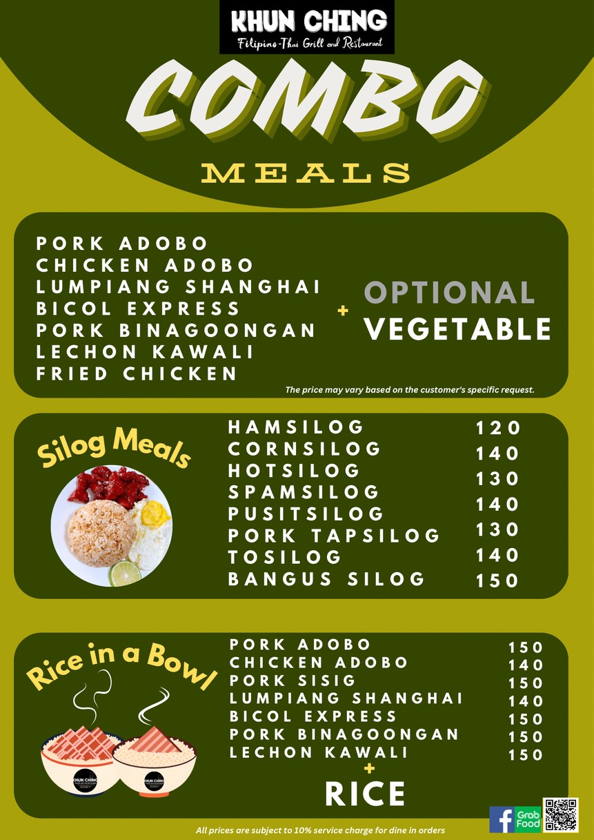 坤庆菲律宾泰国餐厅 menu 3