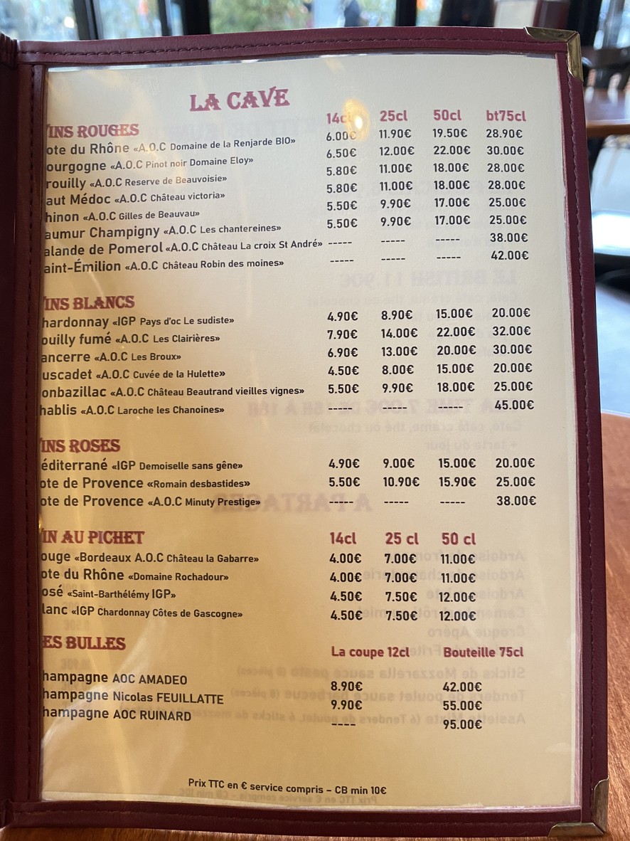 Le Magenta - Brasserie Française menu 2