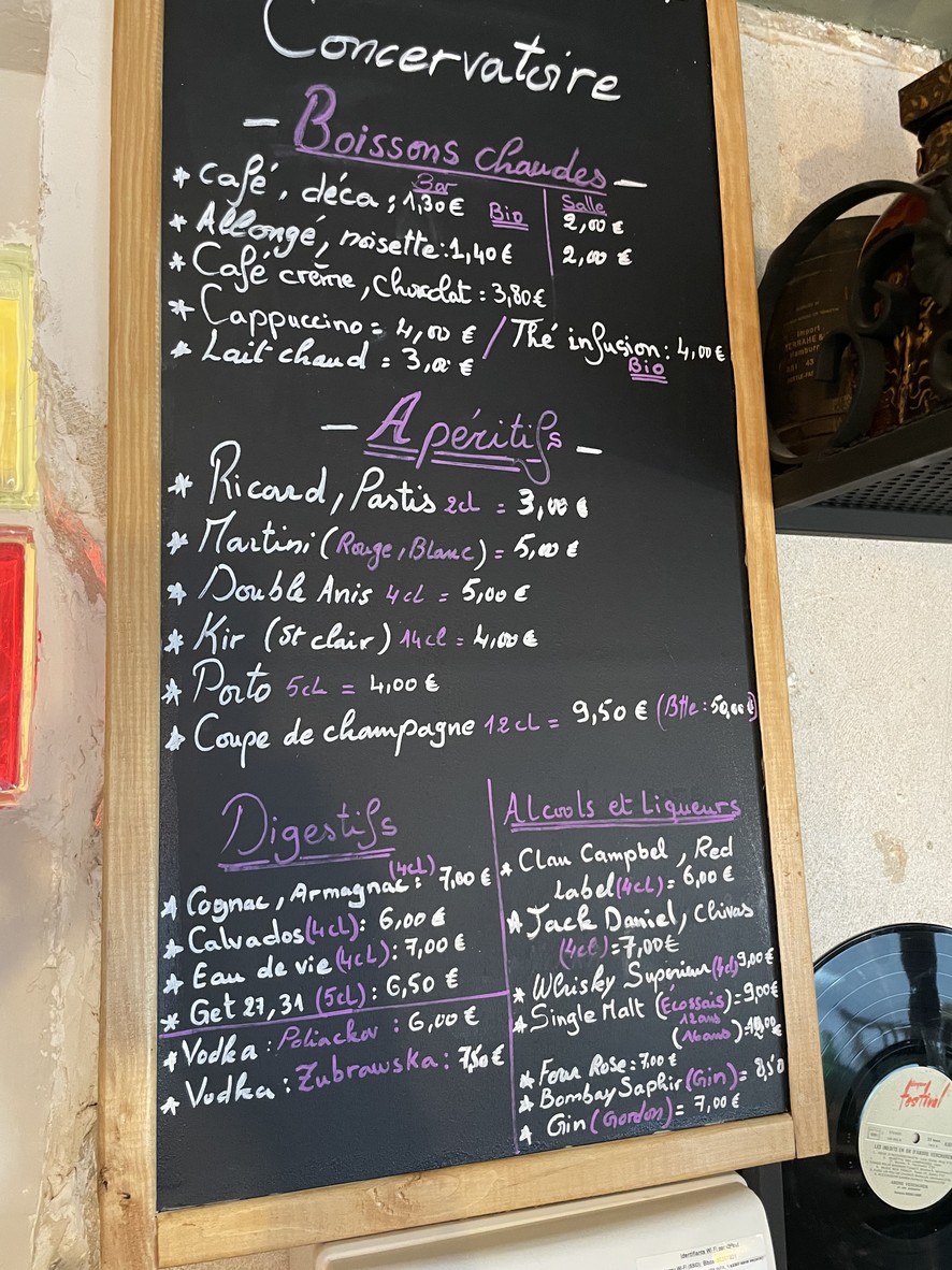 Le Sens Unique 126 menu 3