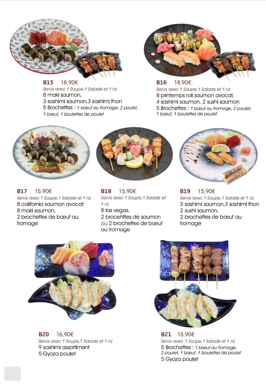 Fusion Sushi menu 3