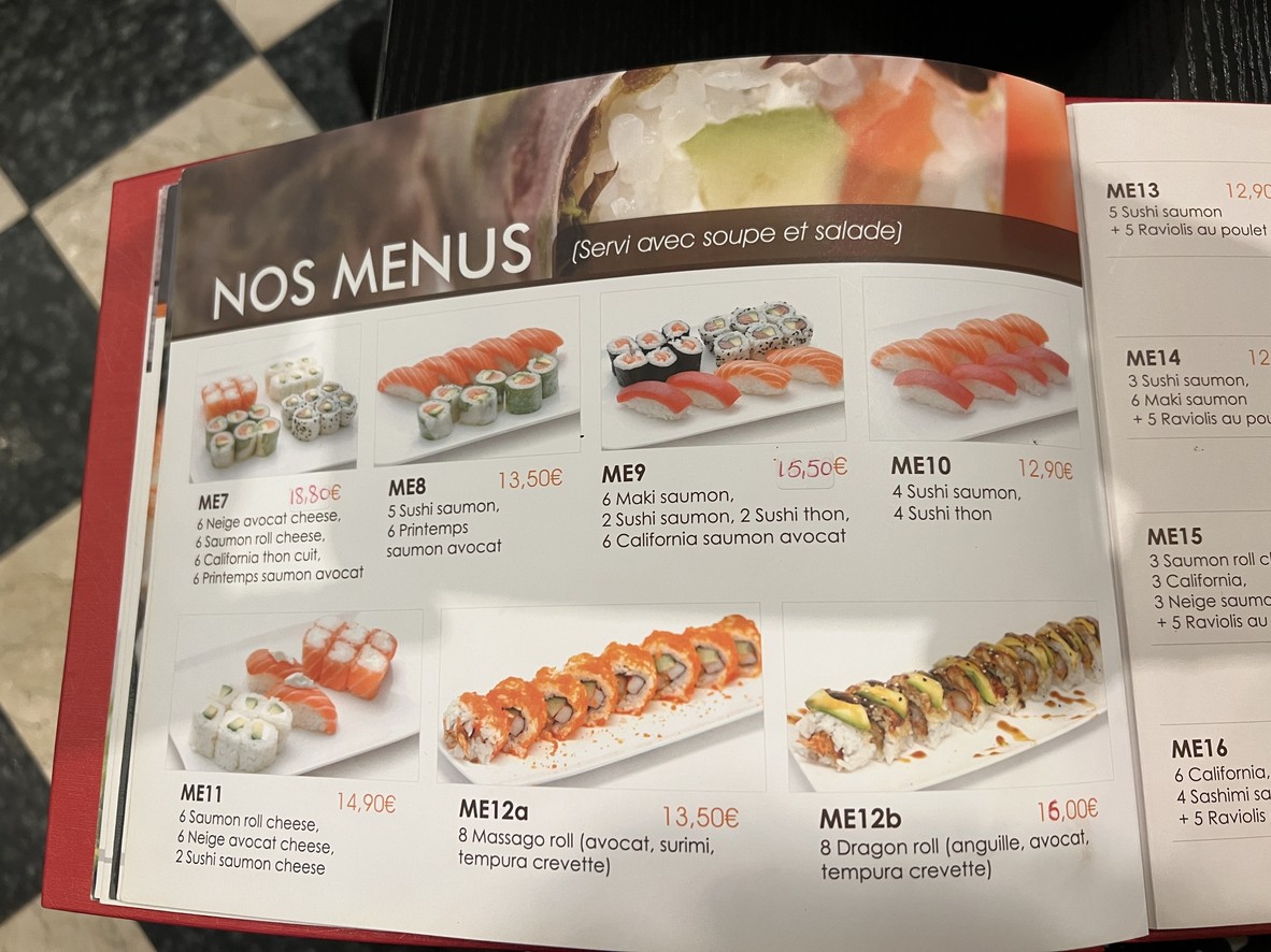 Nagatomi menu 2
